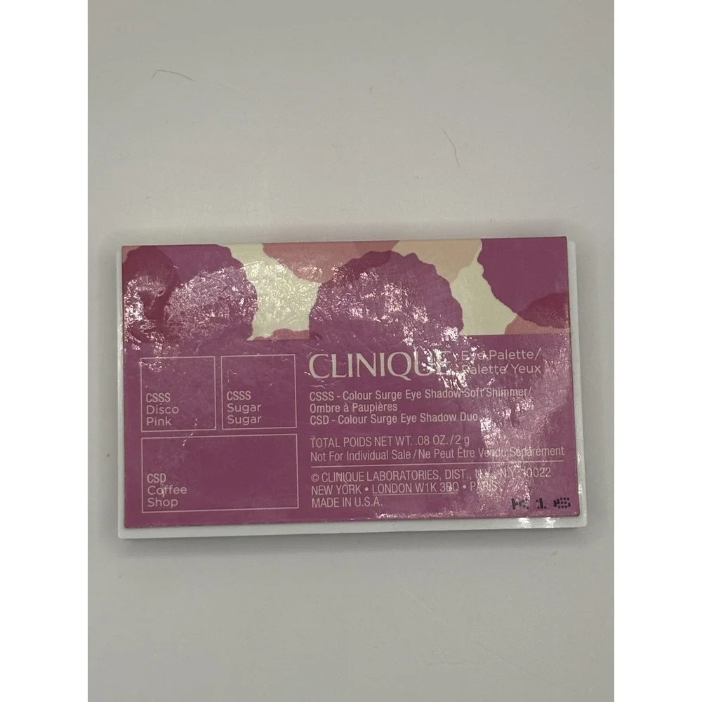 CLINIQUE Eye Palette Coffee Shop Disco Pink Sugar Sugar Eye Shadow .08 Oz Rare